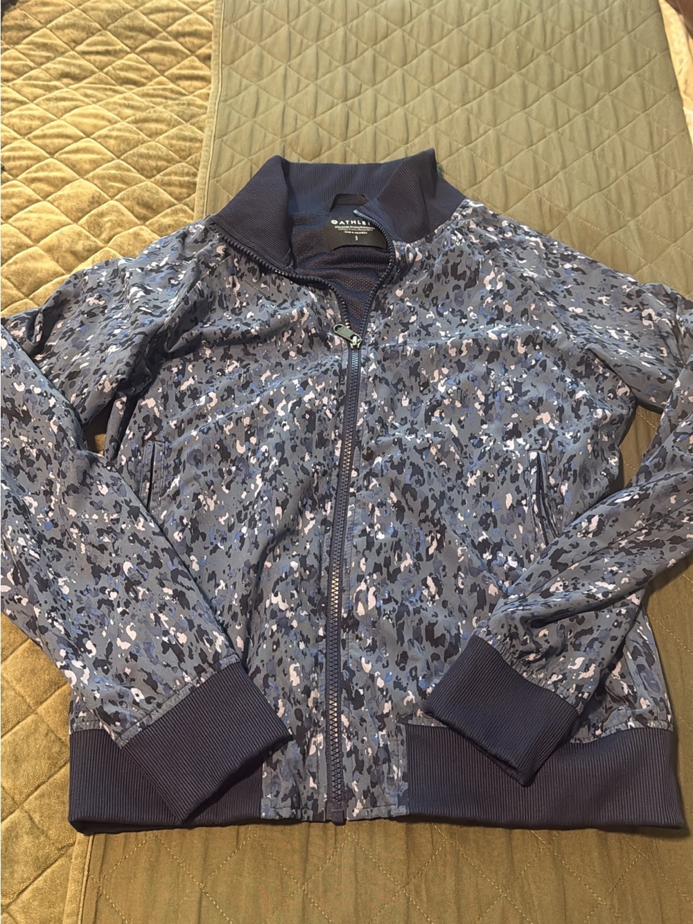 Athleta Blue Zip-Up Jacket size small